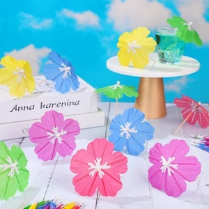 50pcs Mini Dessert Cake Sticks Cupcake Toppers Food Fruit Picks For Hawaiian - Picture 1 of 12