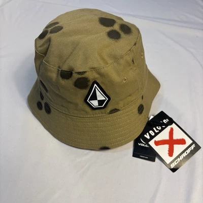 Volcom X Schroff Bucket Hat Khaki Red Reversible EU UK  Exclusive NWT Surf - Image 1 of 4