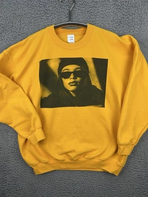 Suéter Aaliyah Cuello Redondo Adulto XL Amarillo R&B Música Retro Sudadera Ropa de Calle Foto 1 de 4