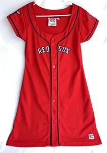 RARE - Boston Redsox MLB Cooperstown Red Jersey Dress Women's L/X - Picture 1 of 7