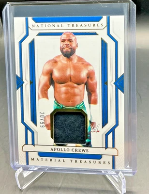 2024 Panini National Treasures WWE APOLLO CREWS Gold patch 20/99 - Image 1 of 2
