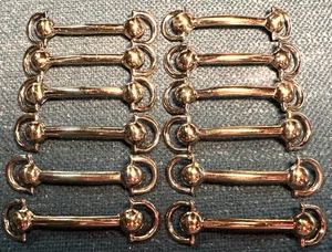 LOT OF 12 FINDINGS FOR CRAFTS, CLOTHING, APPROX. 3 INCH BRASS COLOR - Picture 1 of 2