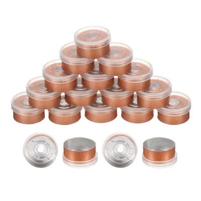 15mm Flip Off Caps 200PCS Burr-Free Flip Off Top Caps, Clear/Matte Gold Foto 1 de 4