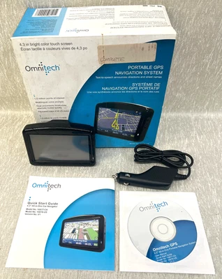 Omnitech Portable GPS Navigation Sys. 4.3" All-in-One Car Navigator Model 16878 - Image 1 of 4