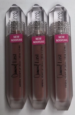 Lot Of 3 Physicians Formula Diamond Last Mineral Wear Lip Cream Rose Quartz - Image 1 of 2
