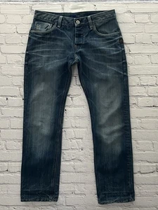 Jeans uomo G-STAR RAW 5204 blu denim 32x32 zip tasca bottone mosca slim dritto - Foto 1 di 18