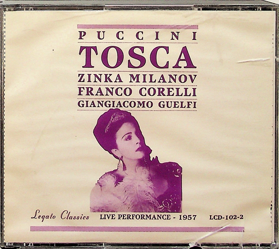 PUCCINI Tosca Live 1957 Gibson - ZINKA MILANOV Franco Corelli/Guelfi 2-CD Legato - Image 1 of 3