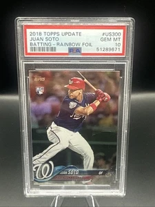 2018 Topps Update #US300 Juan Soto Rainbow Foil Batting Rookie PSA 10 - Picture 1 of 2