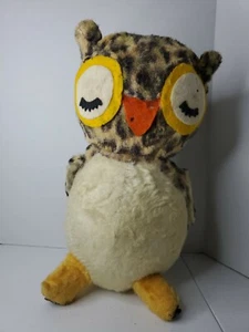 Große Vintage seltene 1960er Bantam Plüsch & Filz musikalische Jingle Jingle Eule 12 Zoll - Bild 1 von 12