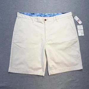 Tommy Bahama Shorts Mens 40 Boracay Chino Bleached Sand Ivory Stretch Beachy - Picture 1 of 13