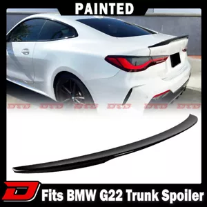 2025 Fits BMW 4-Series G22 G82 2D Coupe P Type Rear Trunk Spoiler Color Black - Bild 1 von 7