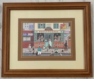 Bin KASHIWA "Boulangerie 38 Paris". 1983 Print Professionally Matted and Framed - Picture 1 of 4