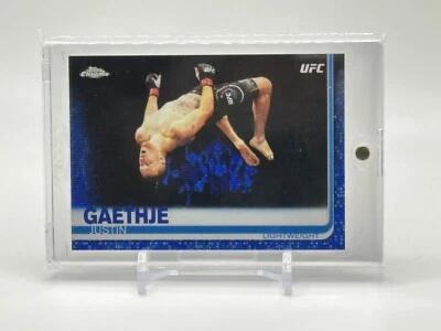 2019 Topps UFC Chrome JUSTIN GAETHJE Backflip Blue Refractor #25/75 - Image 1 of 2