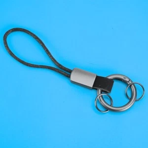 Cowhide Zinc Alloy Metal Keyfob Car Keyring Keychain Key Chain Ring - Imagen 1 de 4