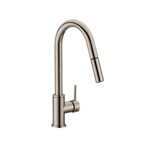 Eastport Single-Handle Pull-Down Sprayer Kitchen Faucet in Satin Nickel - Picture 1 of 8