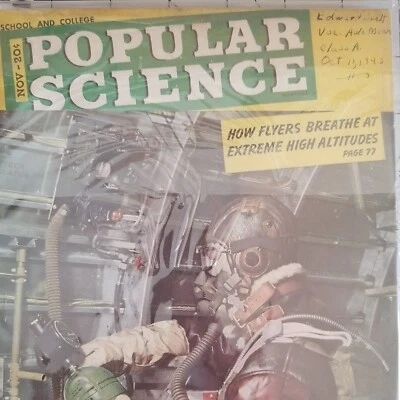 Popular Science 1942 November WW2 Era Magazine💥How Flyers Breathe Russia Japan - Image 1 of 4