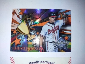 Topps Stadium Club 2022 cromo Chipper Jones naranja refractor SSP/25 #RL-26 corte - Imagen 1 de 6