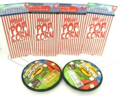 The Home Store Popcorn Bags Red White 4 Packs 40 Bag Count Paper 2 FREE Gifts - Image 1 of 4