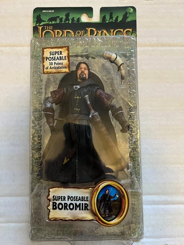 The Lord of the Rings SUPER POSEABLE BOROMIR Action Figure Unopened Cover