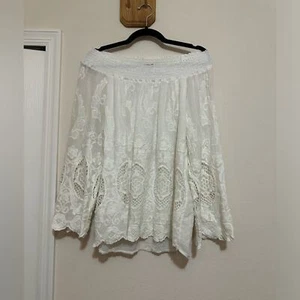 Blusa Coqueta Belle France Fuera del Hombro Crotchet Cottagecore Talla S - Imagen 1 de 9