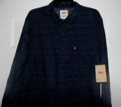 LEVI'S COTTON Striped Long Sleeve LEVI Shirt Extra Large  Mens XL NEW with TAG - Image 1 of 4