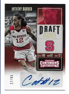 Anthony Barber 2016-17 Panini Contenders Selecciones del draft Boleto automático #132 #/99 - Imagen 1 de 2