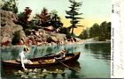 Postcard 1908 Thousand Islands Rowboat Lily Pads New York B129