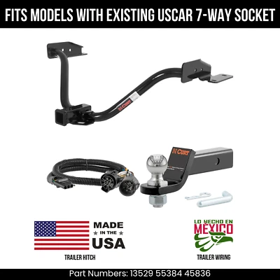 Enganche de remolque Chrysler Pacifica 04-08 cableado de 4 pines ajuste de bola de 2" con enchufe USCAR Foto 1 de 4