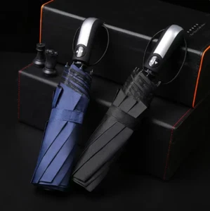 Ombrello Automatico Anti-UV Sole/Pioggia Antivento Ombrello Compatto 3 Pieghevoli - Foto 1 di 25