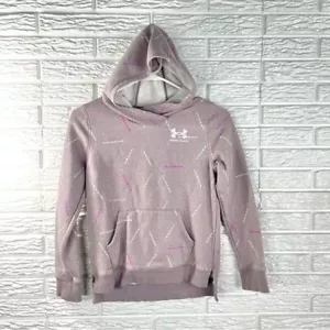 Sudadera con Capucha Under Armour Niñas Lavanda Púrpura Estampado de Logotipo Juvenil Talla Mediana - Imagen 1 de 7