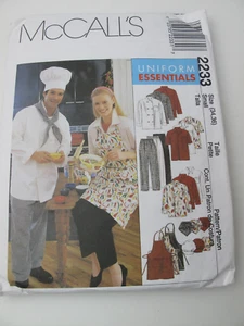 McCall's 2233 Uniform Essentials Muster Gr.34-36 Jacke Schürze Hemd Hose Mütze (O - Bild 1 von 5