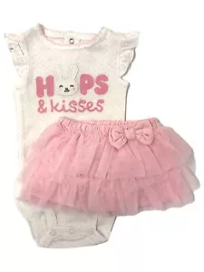 Carters Infant Girls Pink Polka Dot Hops & Kisses Easter Bunny Outfit - Picture 1 of 1