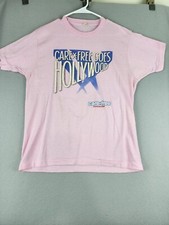Vintage Care Free Bubble Gum Hollywood Pink Tee T Shirt Large Screen Stars Ad