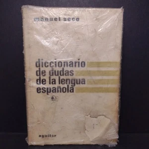 Diccionario De Dudas De La Lengua Espanola by Manuel Seco -Hardcover 1969 Print - Picture 1 of 14