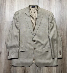 Men’s Ralph Lauren Silk Wool Blend Two Button Plaid Blazer Suit Jacket Size 46R - Picture 1 of 9