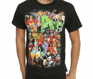 Marvel Universe Charaktere Gruppenfoto Herren T-Shirt Avengers X-Men - schwarz - Bild 1 von 11