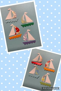 Segelboot Yatchs Boote Segeln Training Strand Meer Ozean Stanzteile (Kartenaufleger)  - Bild 1 von 2