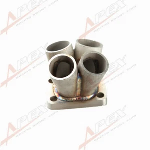 Stainless Steel Manifold Header 4 Cylinder Merge Collector T25 T28 Turbo Flange - Picture 1 of 5