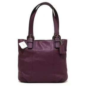 NWT COACH SOHO BERRY PURPLE LEATHER NORTH SOUTH MEDIUM TOTE BAG PURSE HANDBAG - Picture 1 of 1