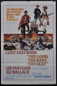 Good The Bad And The Ugly R1980 ORIGINAL 27X41 INT'L MOVIE POSTER CLINT EASTWOOD - Picture 1 of 4