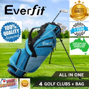 Everfit Golf Clubs Set Junior Right Handed Golf Wedges Iron Golf Stand Bag - Picture 1 of 7