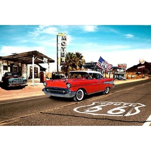 Hoffman - On The Road Again - 43.25" X 29.25" 57 Chevy Road Summer Panel - Multi - Picture 1 of 8