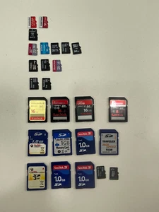 lot de 26 cartes SD et micro SD dont grandes capacités - Photo 1/4