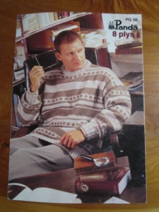 KNITTING PATTERN PANDA  NO. PG 56 MENS SWEATERS  GREAT **** MUST SEE - Picture 1 of 2