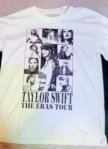 Taylor Swift The Eras Tour Official Merch Beige T-shirt TOUR EXCLUSIVE Size M - Picture 1 of 4