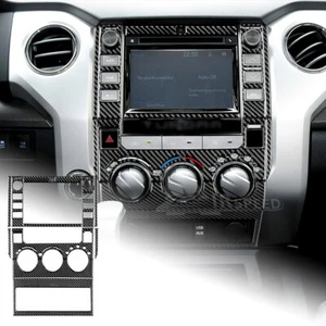 For Toyota Tundra 14-2021 Black Navigation Screen Panel Sticker Carbon Fiber - Picture 1 of 9