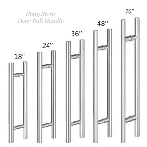 Pull Handle Round Entry Front Door brushed satin nickel 304 stainless steel - Picture 1 of 8