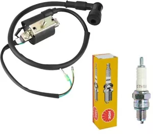 Ignition Coil + NGK C7HSA Spark Plug 110cc 125cc PIT Quad Dirt Bike ATV CO01+ - Picture 1 of 2