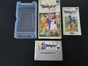 Nintendo Super Famicom SFC Dragon Quest V Completo CIB Importación Japonés VENDEDOR DE EE. UU. - Imagen 1 de 4