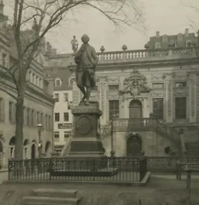 Allemagne Leipzig Statue de Goethe ancienne photo stereo NPG 1900 - Bild 1 von 3